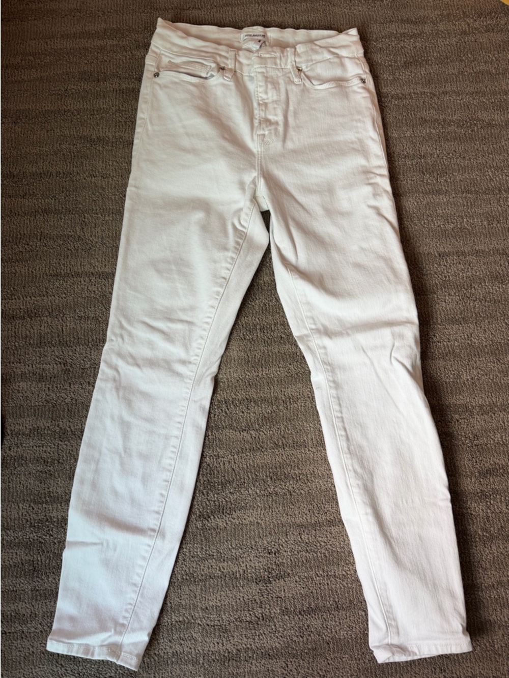 Good American White Jeans – High Rise / Stretch / Premium Denim